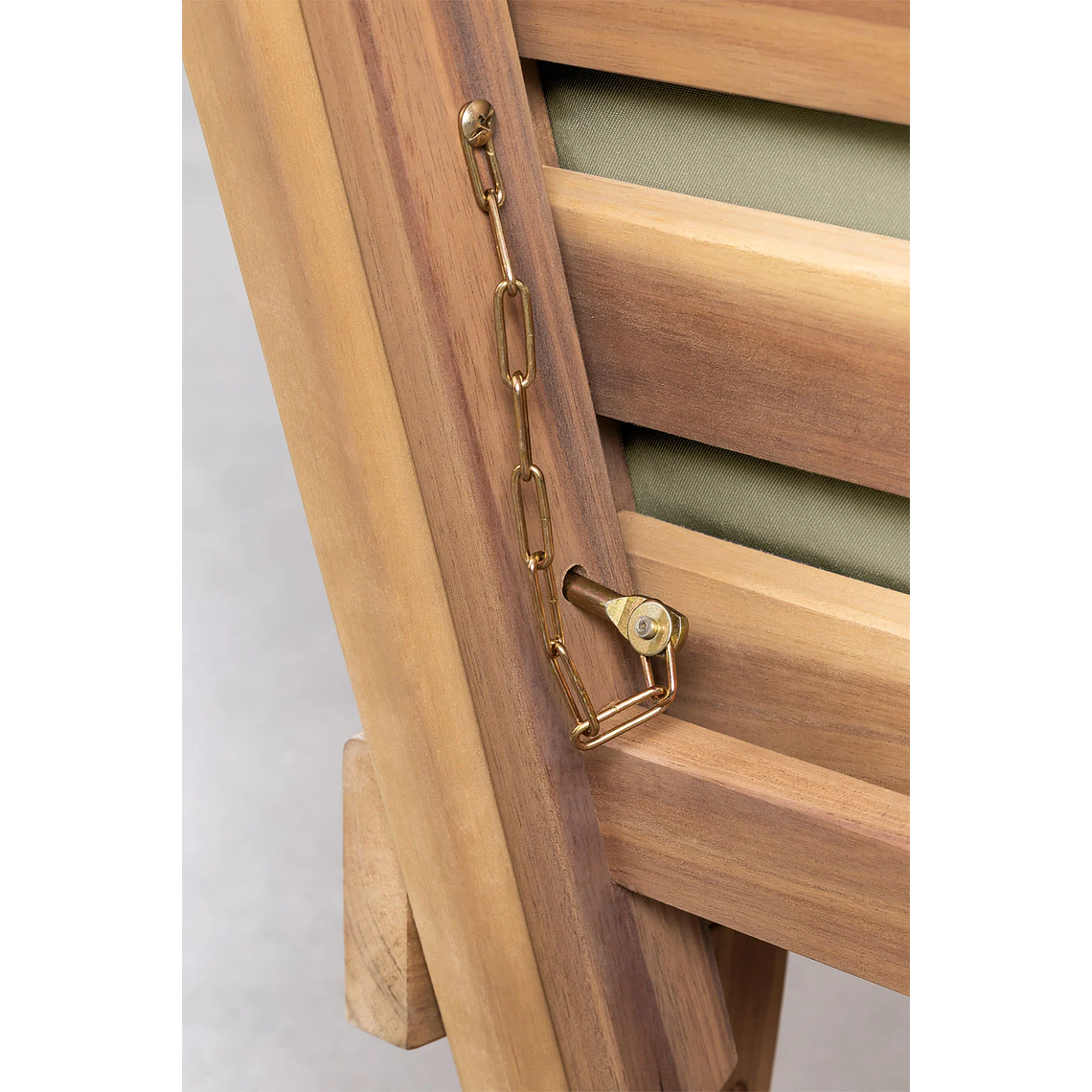 Sofá 3 Plazas de Terraza Regulable en Madera de Acacia Guille verde caqui 8