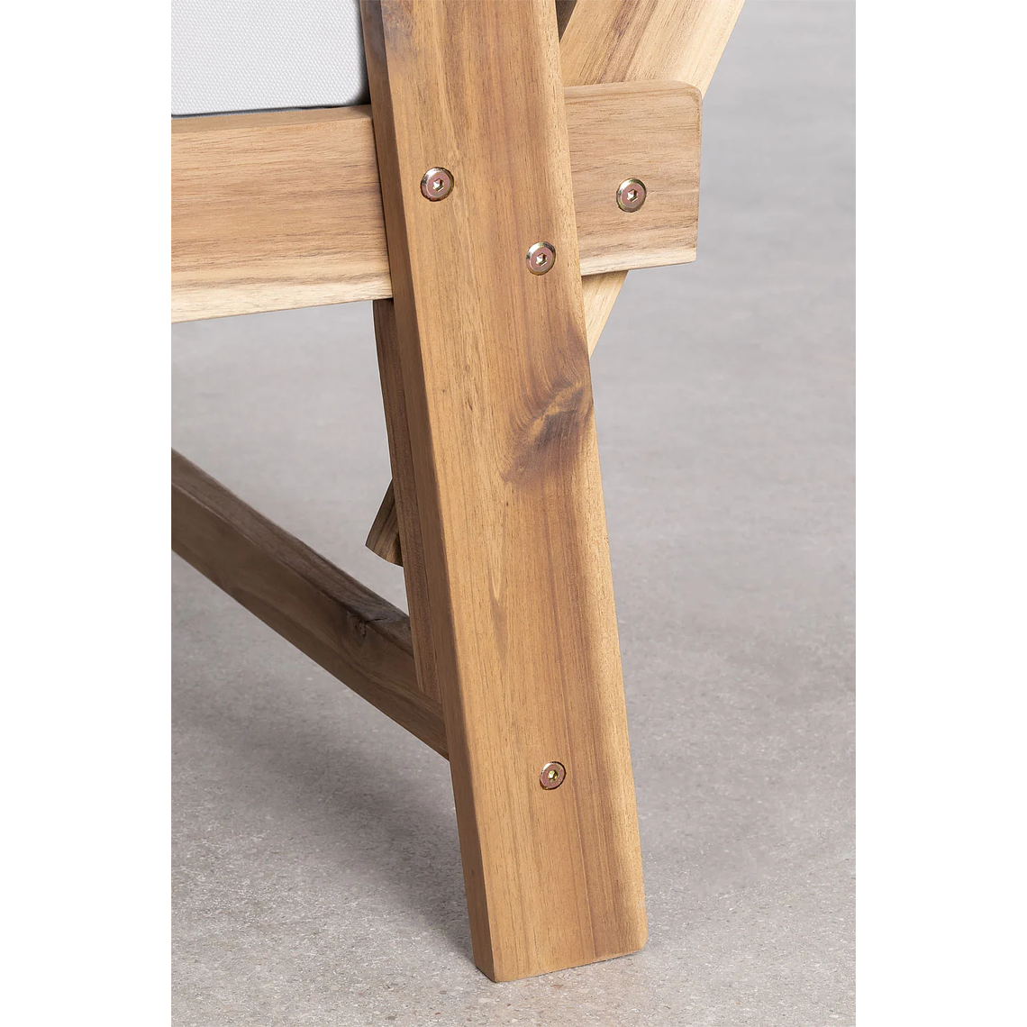 Sofá 3 Plazas de Terraza Regulable en Madera de Acacia Guille blanco gardenia 9