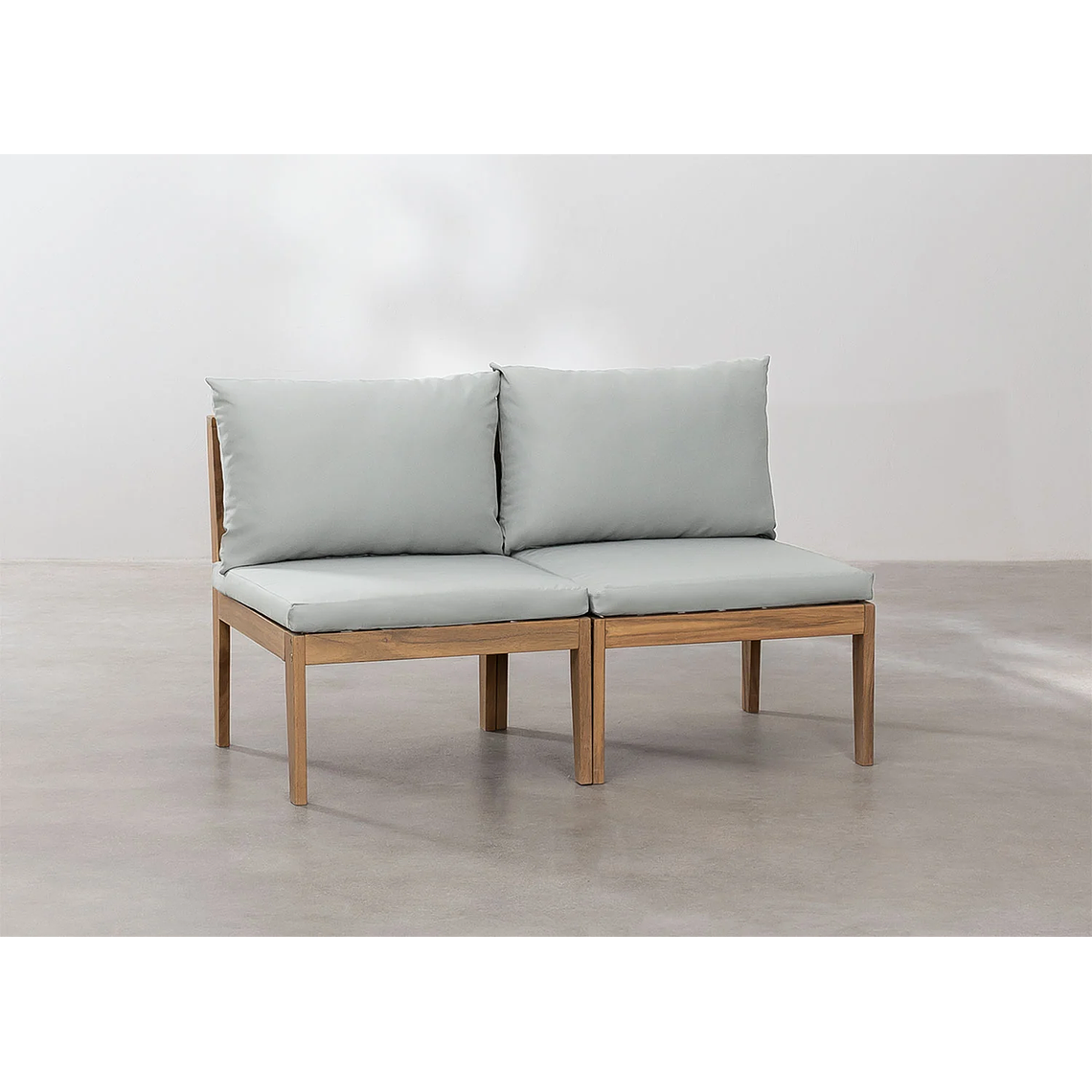 Sofa de Jardín de 2 Piezas Filips gris claro 1