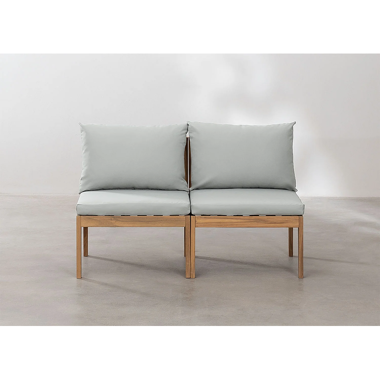Sofa de Jardín de 2 Piezas Filips gris claro 2