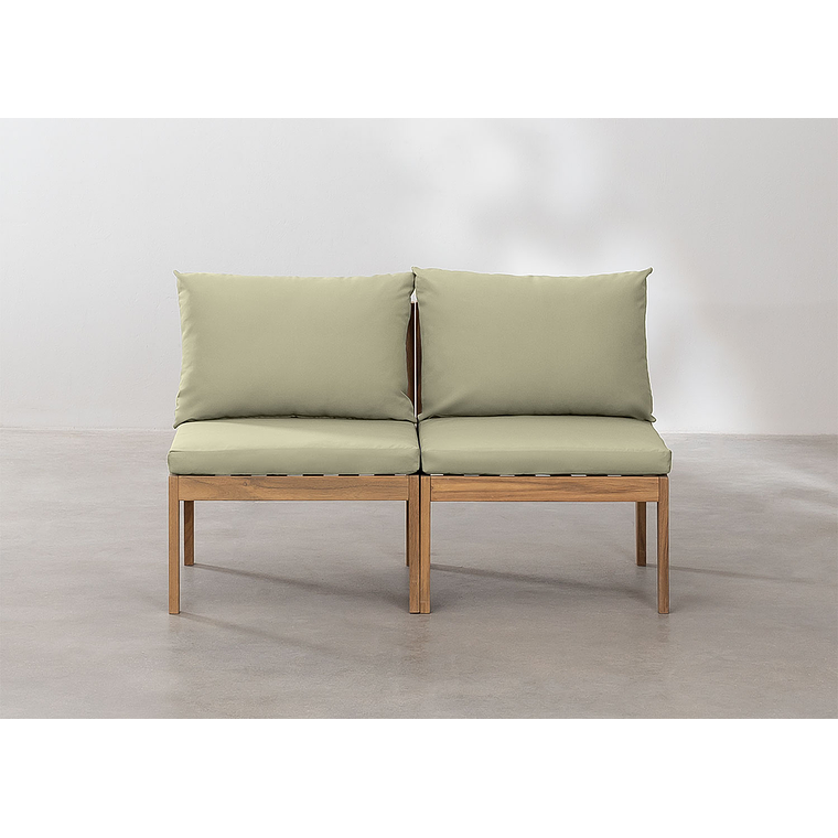 Sofa de Jardín de 2 Piezas Filips verde caqui 2