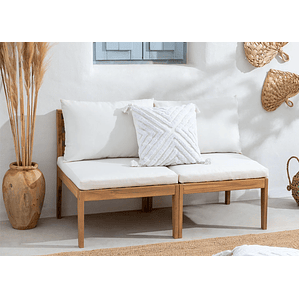 Sofa de Jardín de 2 Piezas Filips blanco gardenia