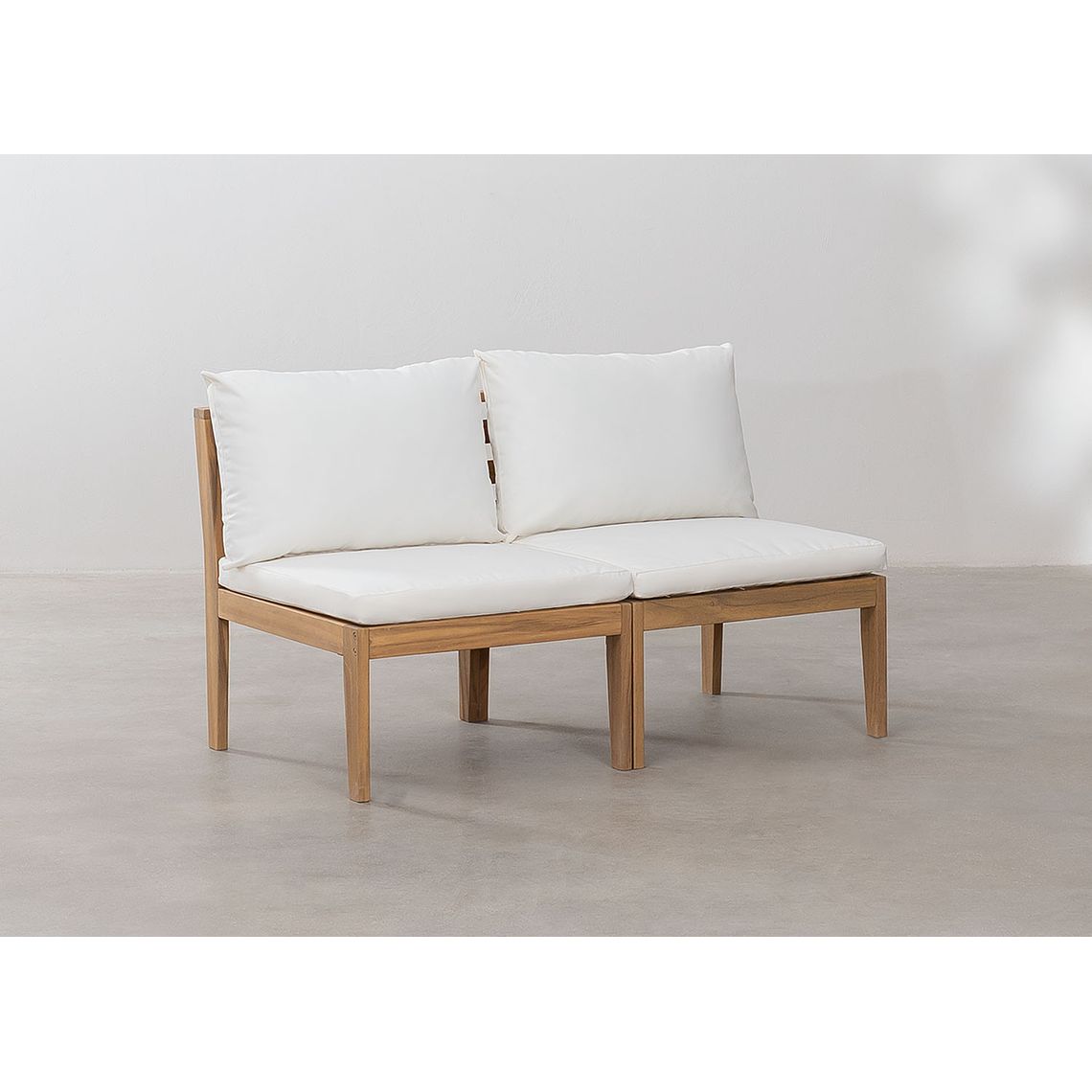 Sofa de Jardín de 2 Piezas Filips blanco gardenia 2