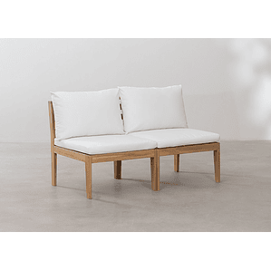 Sofa de Jardín de 2 Piezas Filips blanco gardenia