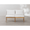 Sofa de Jardín de 2 Piezas Filips blanco gardenia