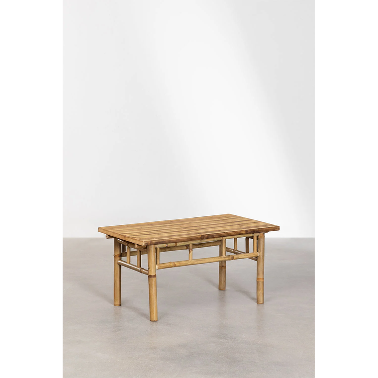 Terraza con Sofá de 3 Plazas y Mesa de Centro (120x60 cm) en Bambú Livayna 5