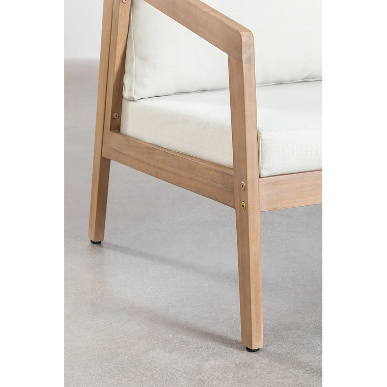 Terraza en madera de acacia 2 plazas y Mesa de Centro Kaela 8