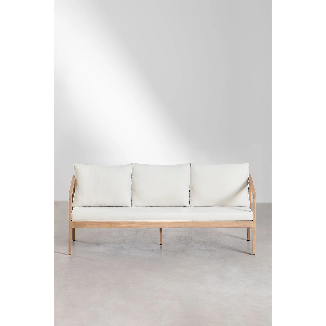 Terraza en madera de acacia 3 plazas y Mesa de Centro Kaela 4