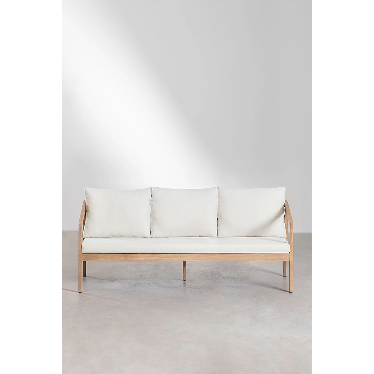 Terraza en madera de acacia 3 plazas y Mesa de Centro Kaela 4