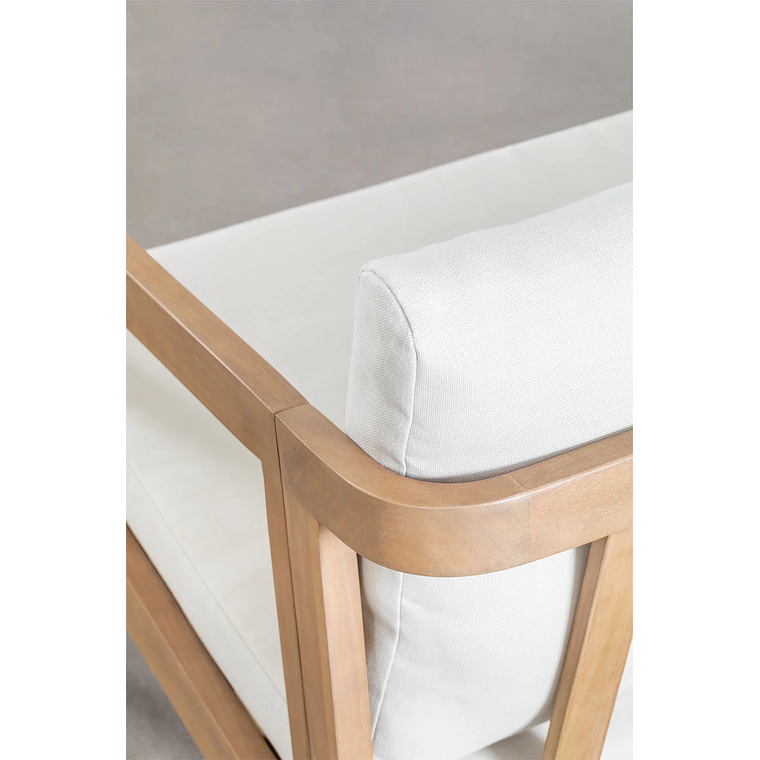 Terraza en madera de acacia 3 plazas y Mesa de Centro Kaela 8