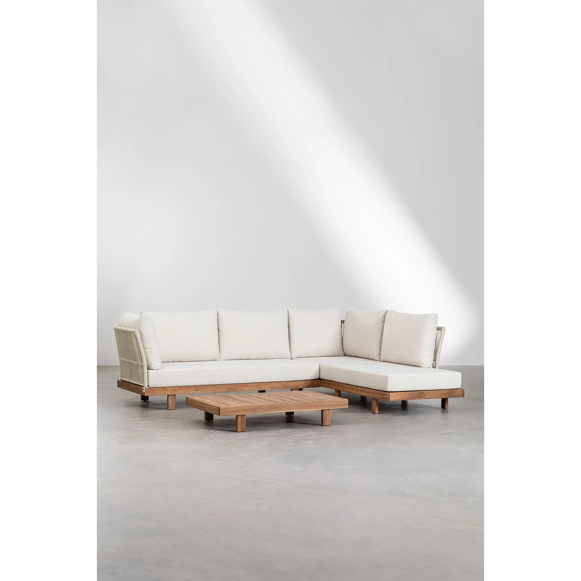 Terraza de Jardín en Cuerda y Madera de Acacia Dailin 2