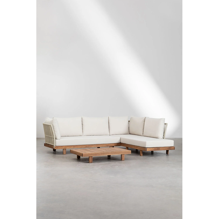 Terraza de Jardín en Cuerda y Madera de Acacia Dailin 2