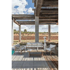 Terraza de Jardín con Sofá de 3 Plazas Dubai