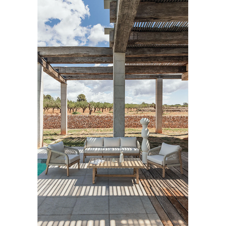 Terraza de Jardín con Sofá de 3 Plazas Dubai 2