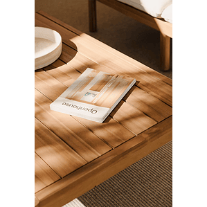 Terraza de Jardín con Sofá de 5 Plazas en Madera de Acacia Melvin