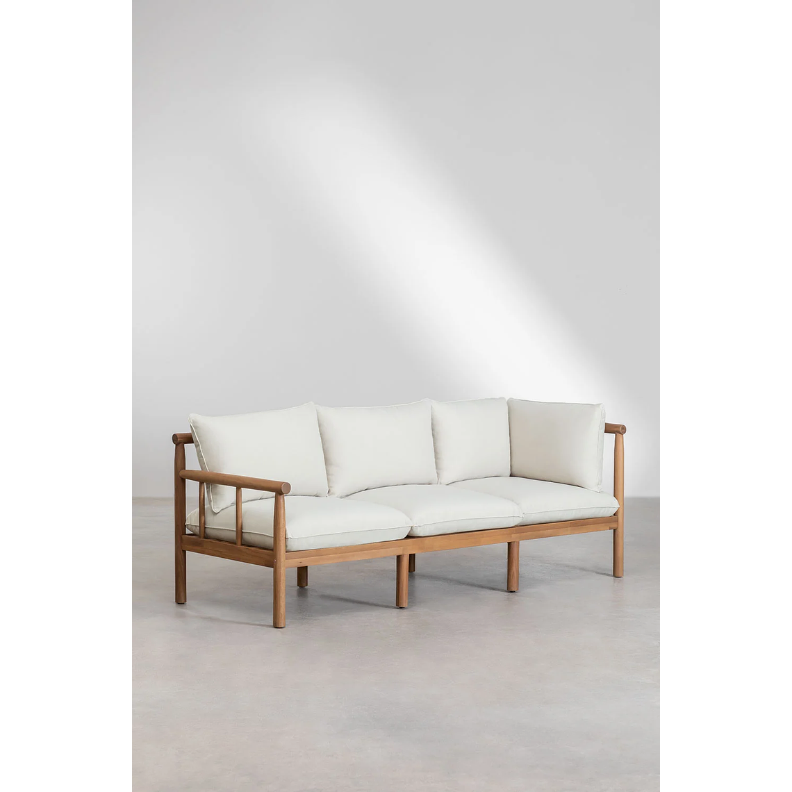 Terraza de Jardín con Sofá de 5 Plazas en Madera de Acacia Melvin 4