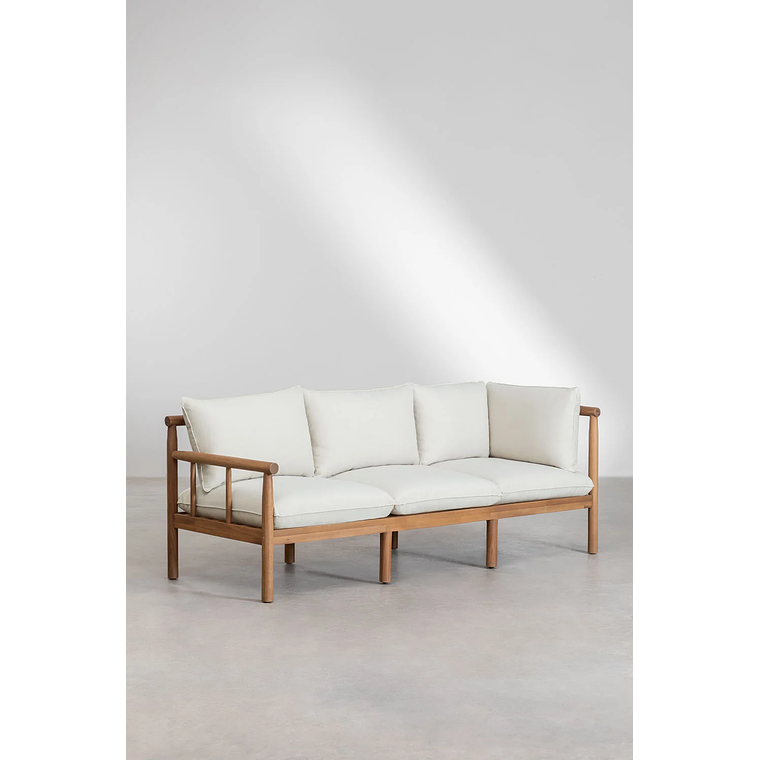 Terraza de Jardín con Sofá de 5 Plazas en Madera de Acacia Melvin 4