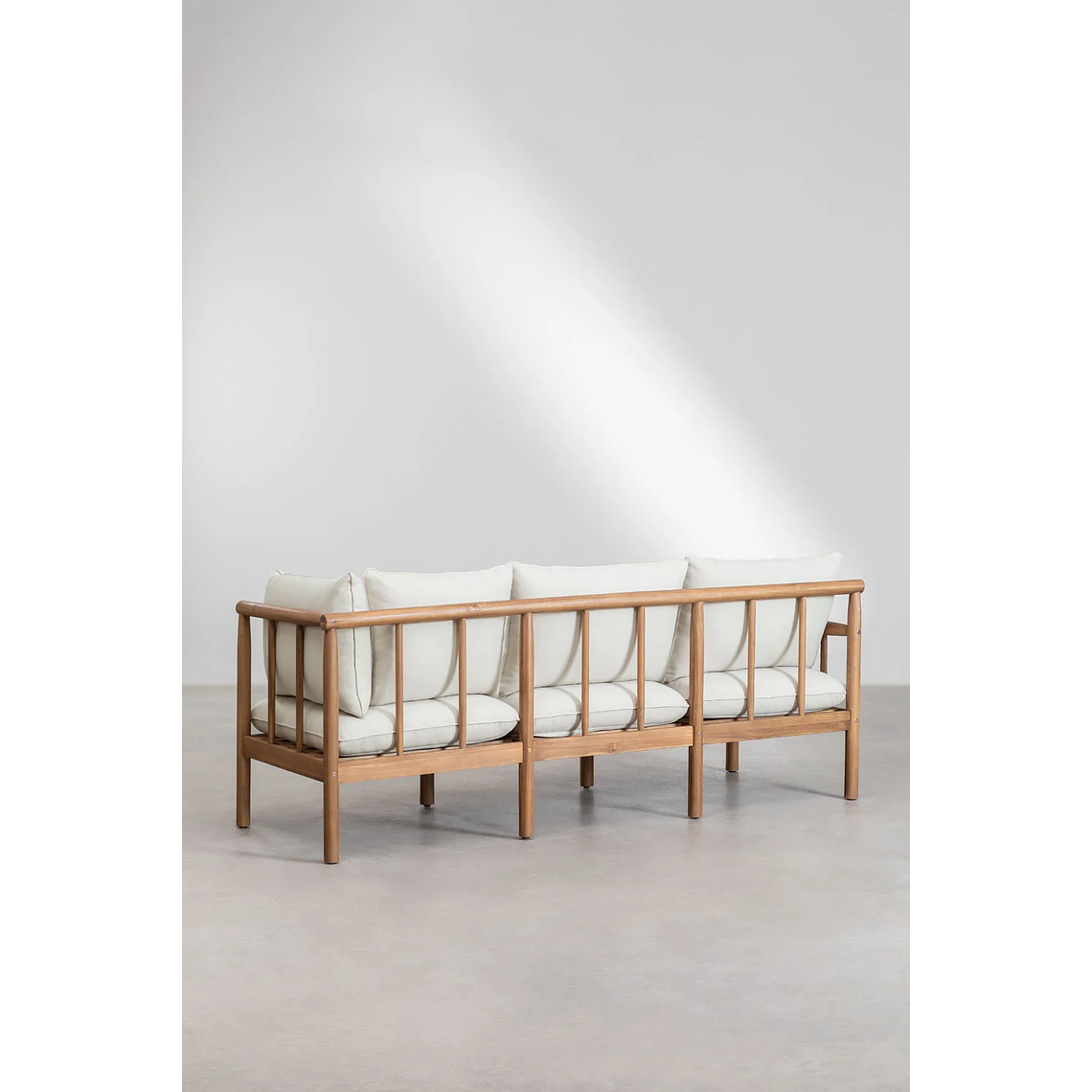 Terraza de Jardín con Sofá de 5 Plazas en Madera de Acacia Melvin 5