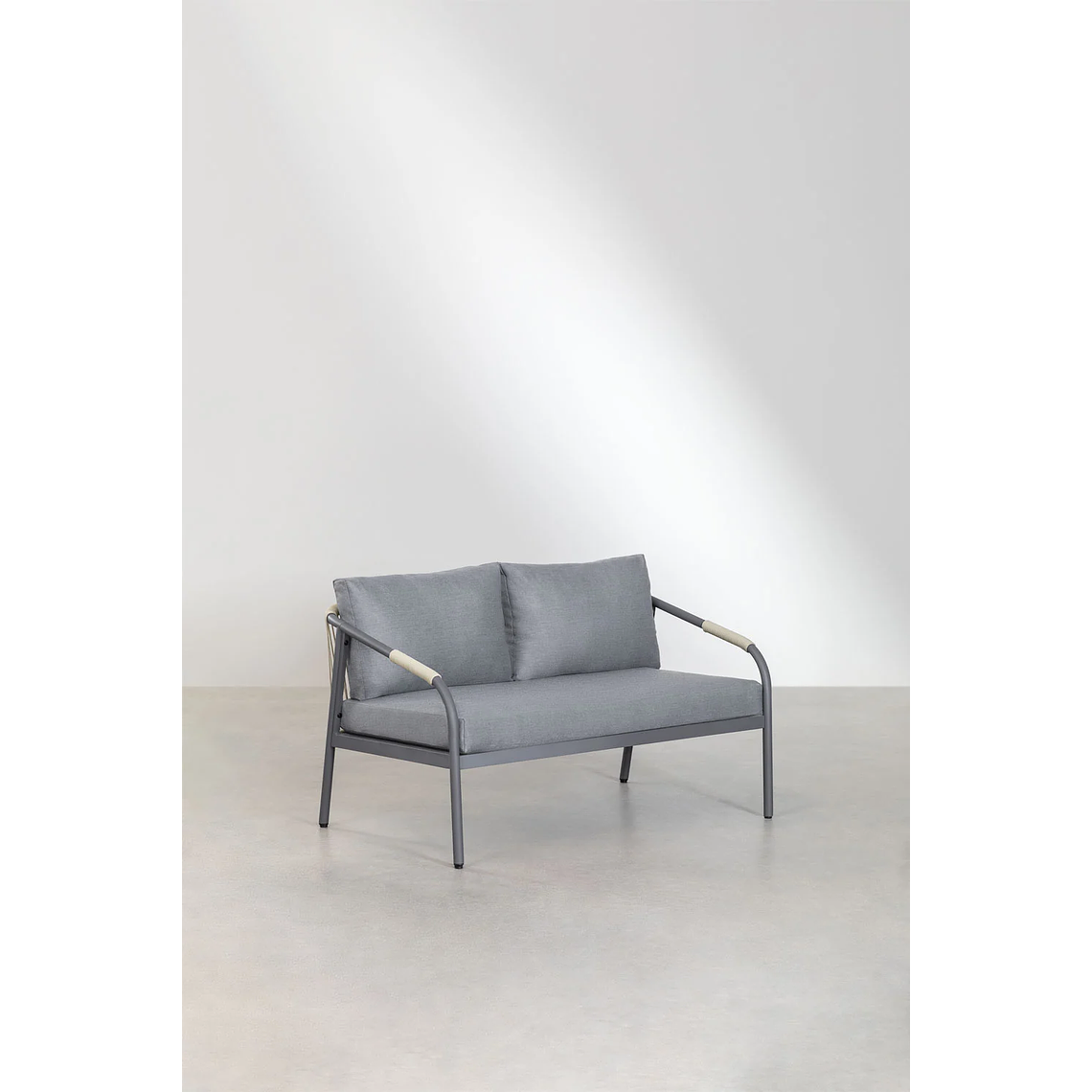 Terraza de Jardín en Aluminio y Madera de Acacia Basper Gris Grafito 3