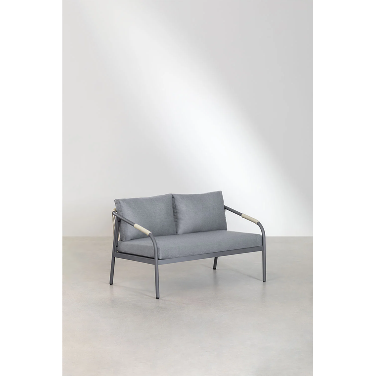 Terraza de Jardín en Aluminio y Madera de Acacia Basper Gris Grafito 3