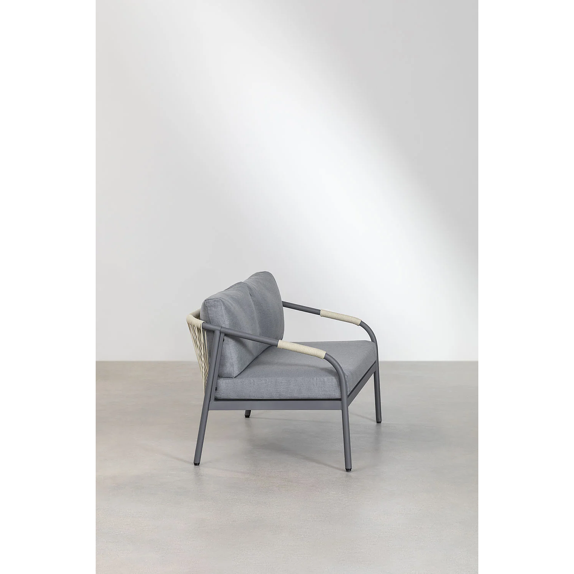 Terraza de Jardín en Aluminio y Madera de Acacia Basper Gris Grafito 4