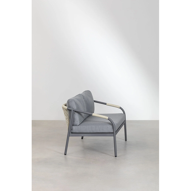 Terraza de Jardín en Aluminio y Madera de Acacia Basper Gris Grafito 4