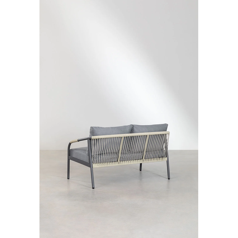 Terraza de Jardín en Aluminio y Madera de Acacia Basper Gris Grafito 5