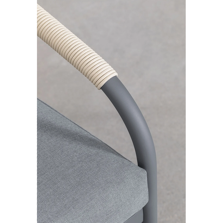 Terraza de Jardín en Aluminio y Madera de Acacia Basper Gris Grafito 6