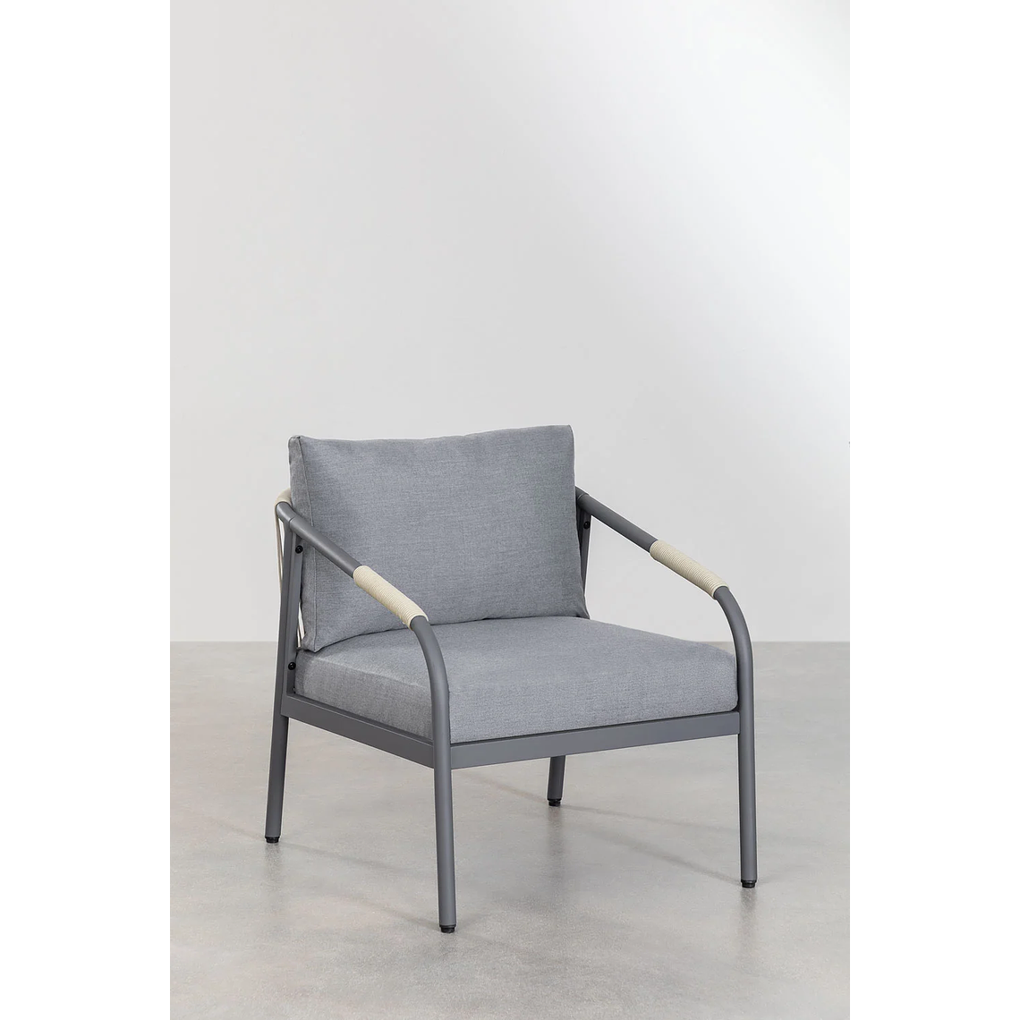 Terraza de Jardín en Aluminio y Madera de Acacia Basper Gris Grafito 7