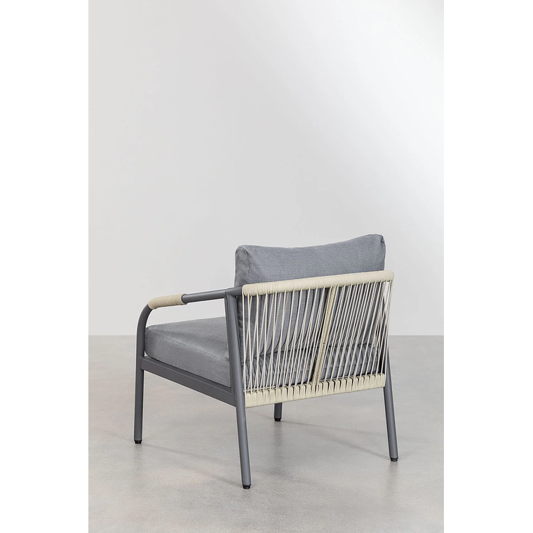 Terraza de Jardín en Aluminio y Madera de Acacia Basper Gris Grafito 9