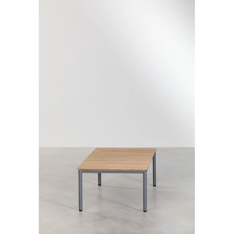 Terraza de Jardín en Aluminio y Madera de Acacia Basper Gris Grafito 12