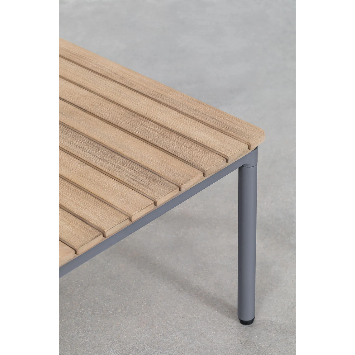 Terraza de Jardín en Aluminio y Madera de Acacia Basper Gris Grafito 13