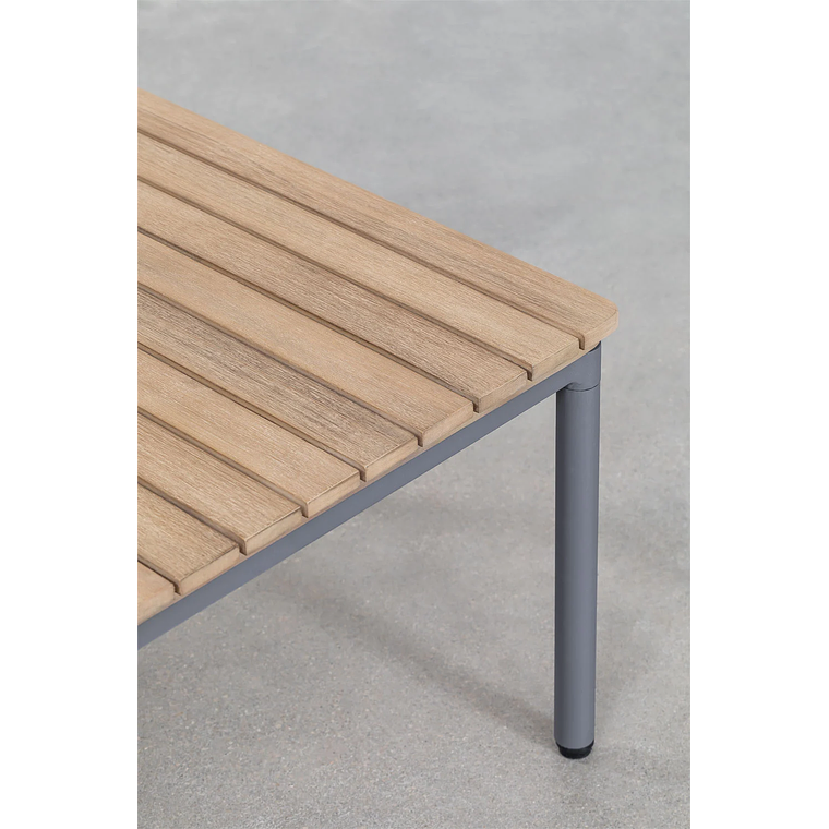 Terraza de Jardín en Aluminio y Madera de Acacia Basper Gris Grafito 13