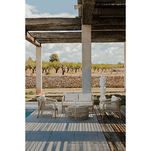 Terraza de Jardín con Sofá de 4 Plazas Dubai