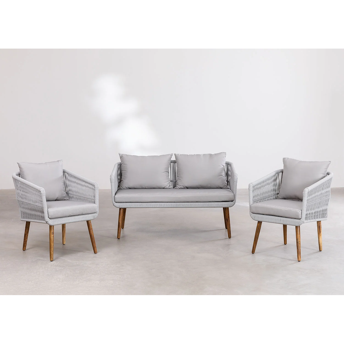 Terraza de Jardín 4 plazas Barker Style Gris 1