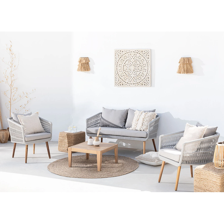 Terraza de Jardín 4 plazas Barker Style Gris 2