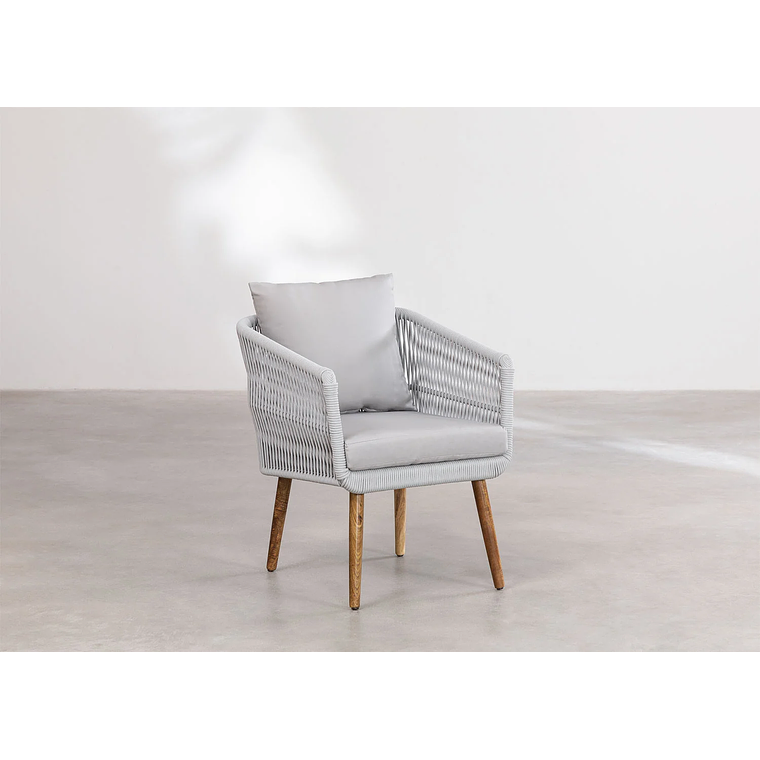 Terraza de Jardín 4 plazas Barker Style Gris 8