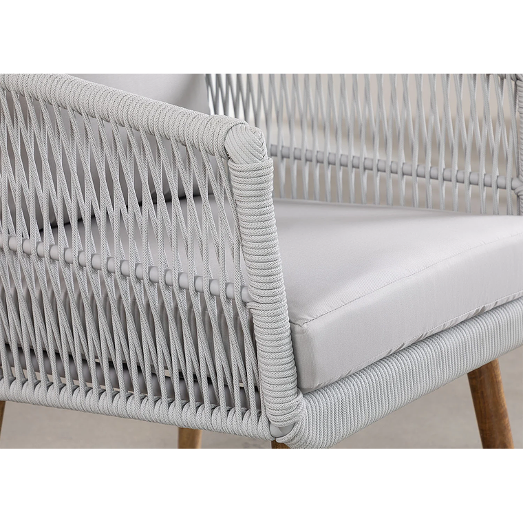 Terraza de Jardín 4 plazas Barker Style Gris 12