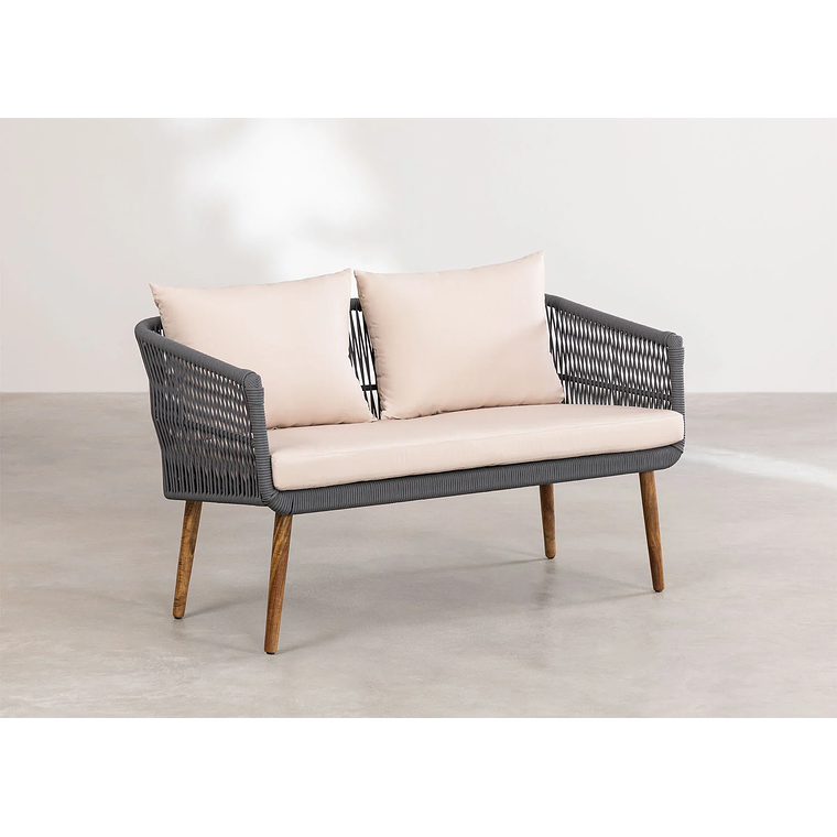 Terraza de Jardín 4 plazas Barker Style Gris Army  3