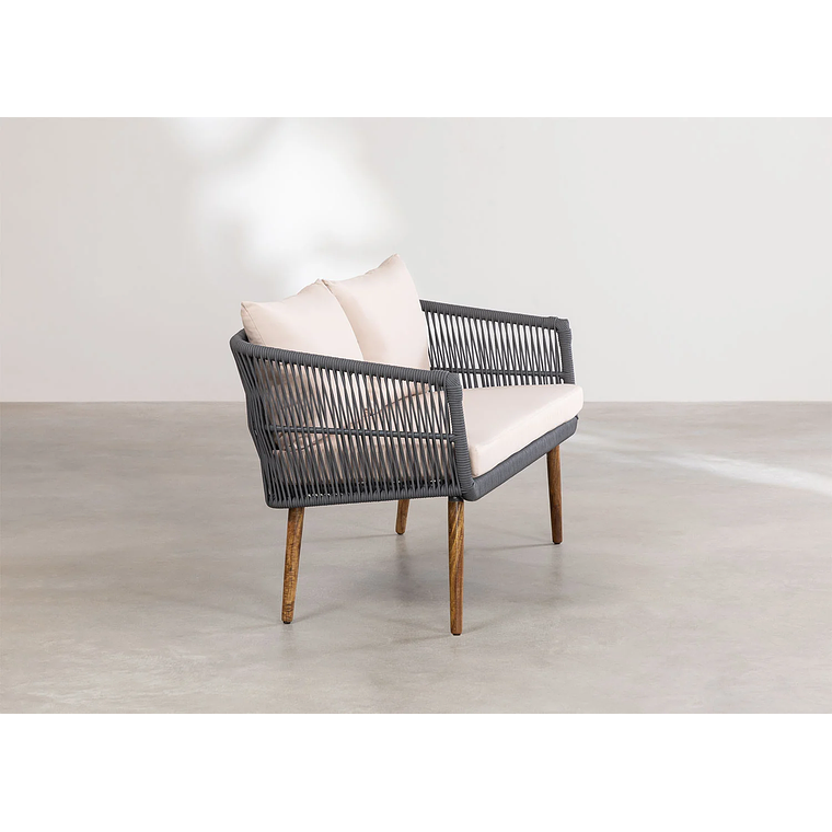 Terraza de Jardín 4 plazas Barker Style Gris Army  4