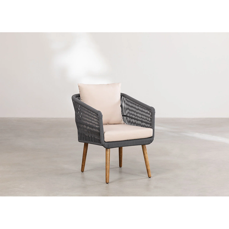 Terraza de Jardín 4 plazas Barker Style Gris Army  6