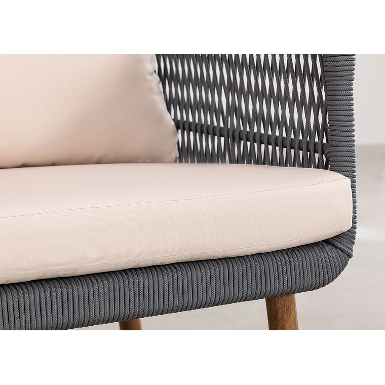 Terraza de Jardín 4 plazas Barker Style Gris Army  11