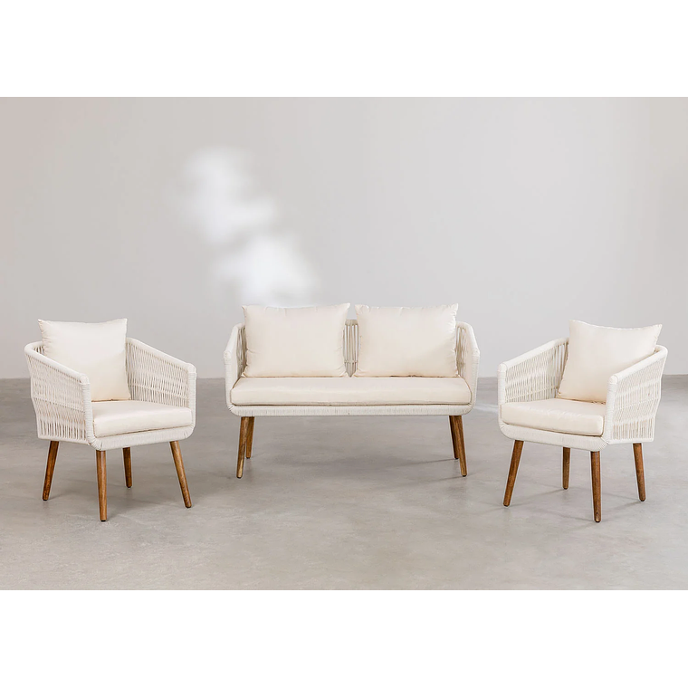 Terraza de Jardín 4 plazas Barker Style Blanco Gardenia 2