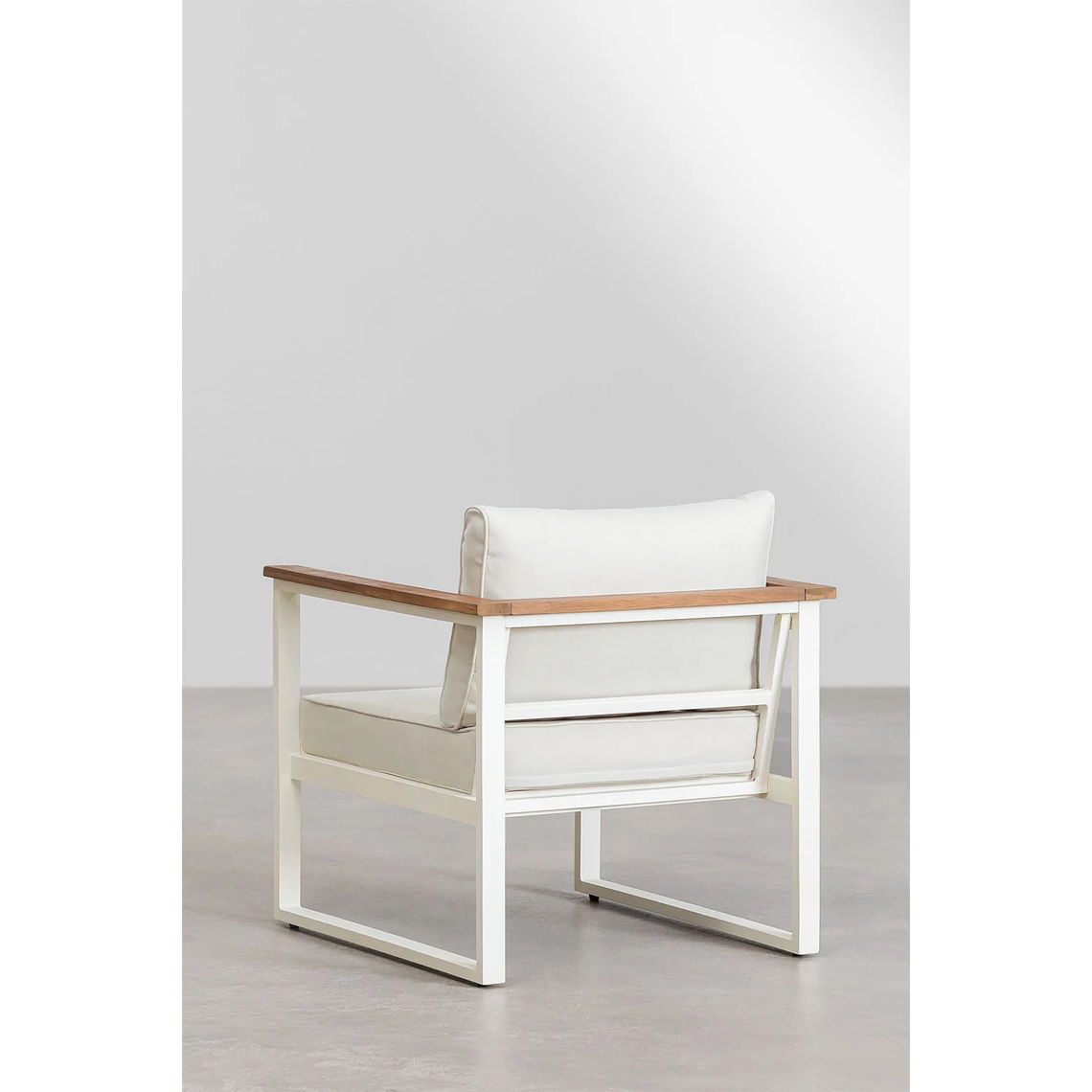 Terraza de Jardín con Sofá de 3 Plazas en Aluminio y Madera de Acacia Lipov 7