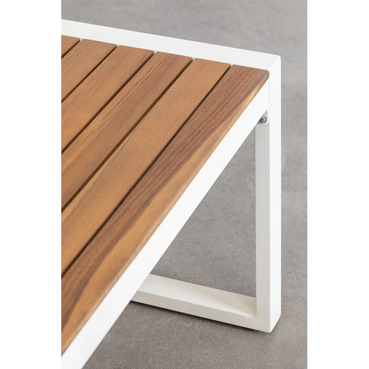 Terraza de Jardín con Sofá de 3 Plazas en Aluminio y Madera de Acacia Lipov 11