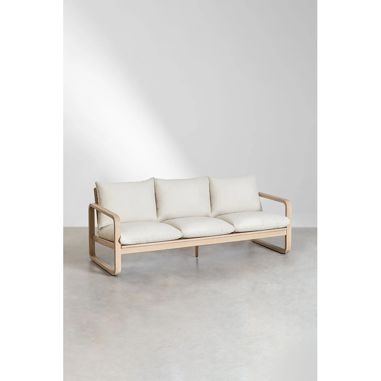 Terraza con Sofá de 3 Plazas y 2 Sillones en Madera de Acacia Dunein 3