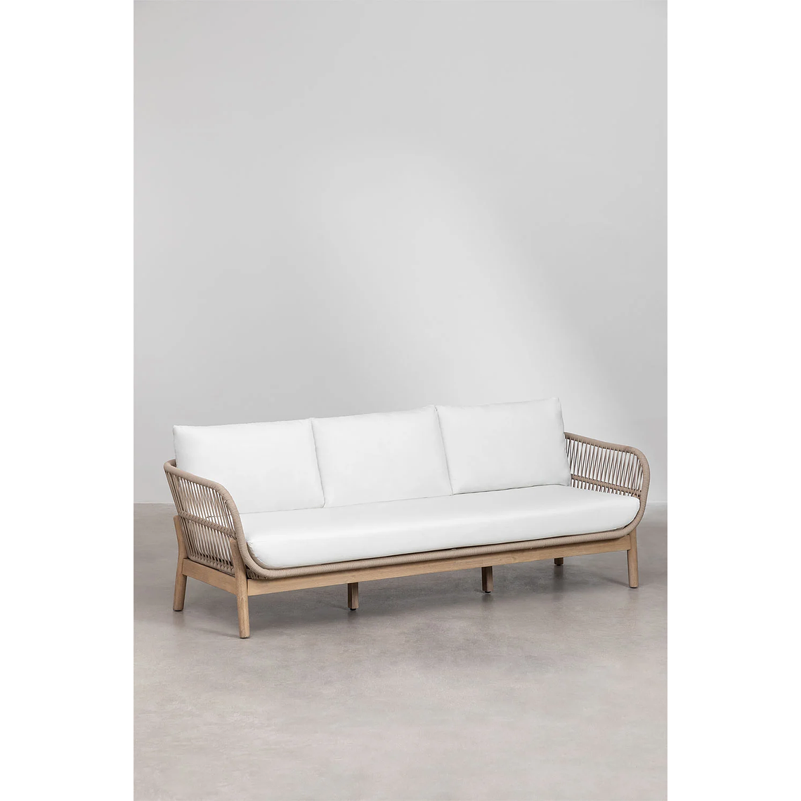 Terraza de Jardín 5 plazas en Aluminio y Madera de Acacia Karvia 3