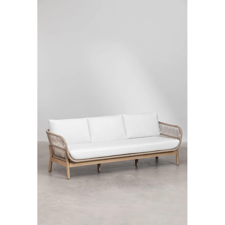 Terraza de Jardín 5 plazas en Aluminio y Madera de Acacia Karvia 3