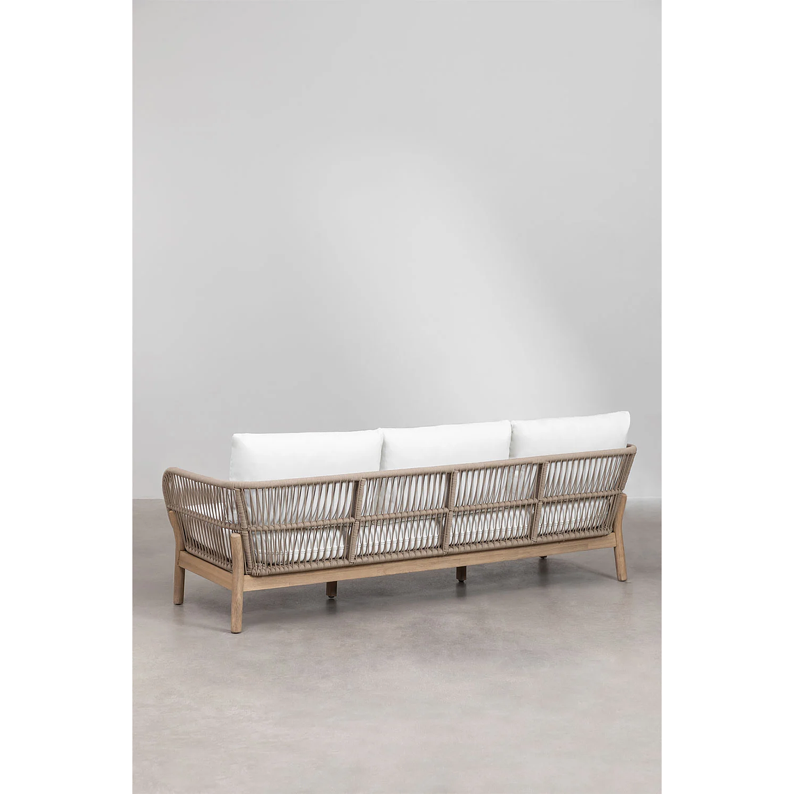 Terraza de Jardín 5 plazas en Aluminio y Madera de Acacia Karvia 4