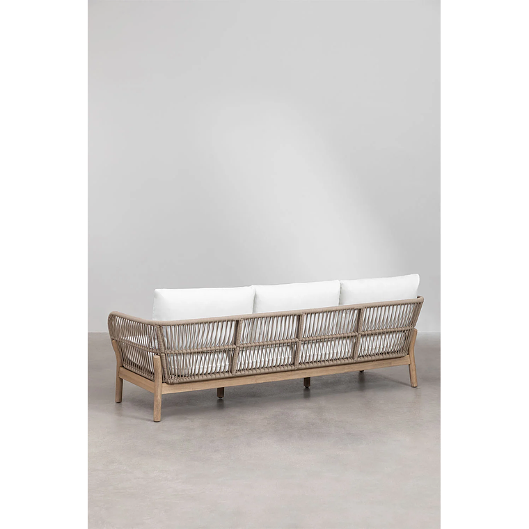 Terraza de Jardín 5 plazas en Aluminio y Madera de Acacia Karvia 4